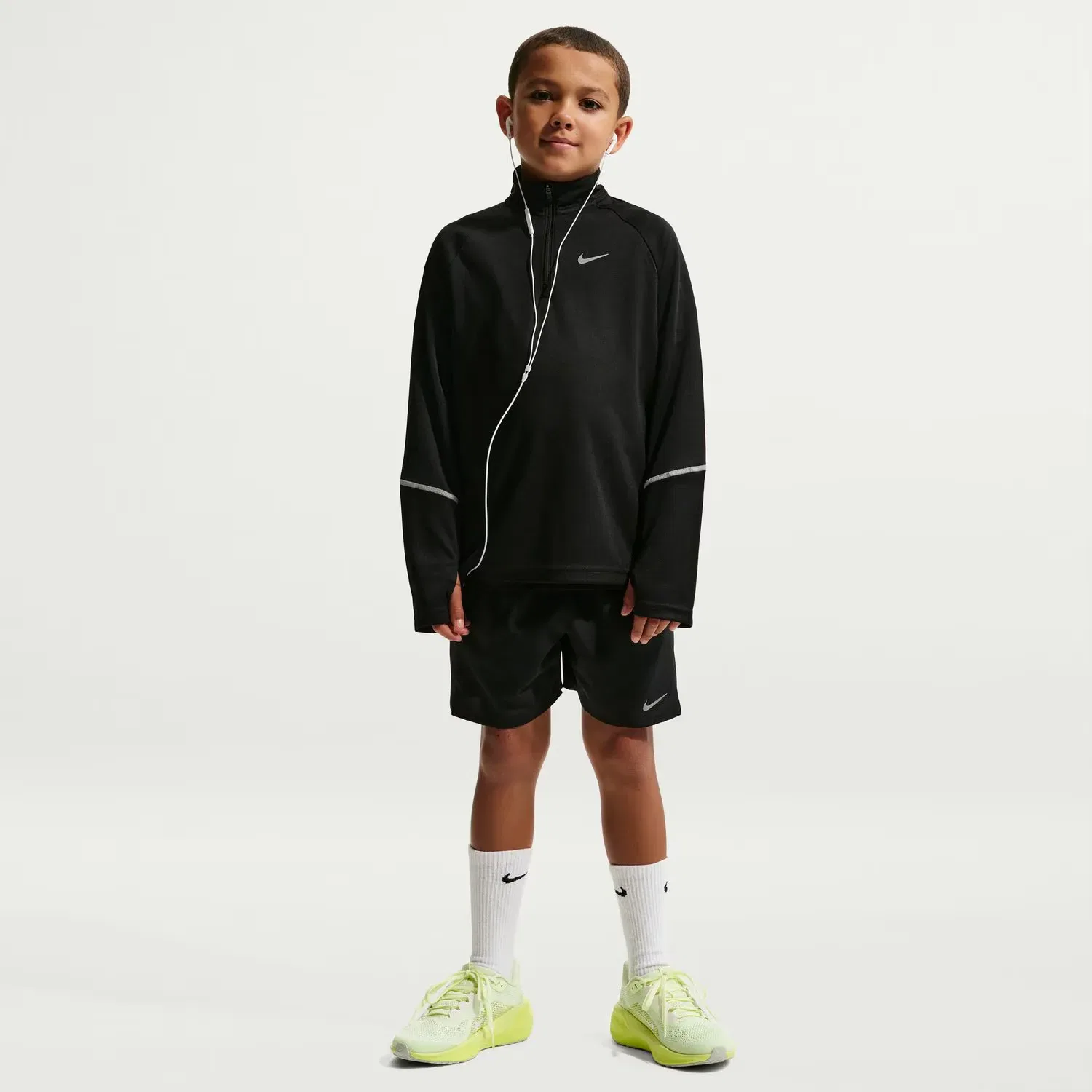 Детские шорты для мальчиков с технологией Dri-FIT Miler Nike, Negro — фото 3