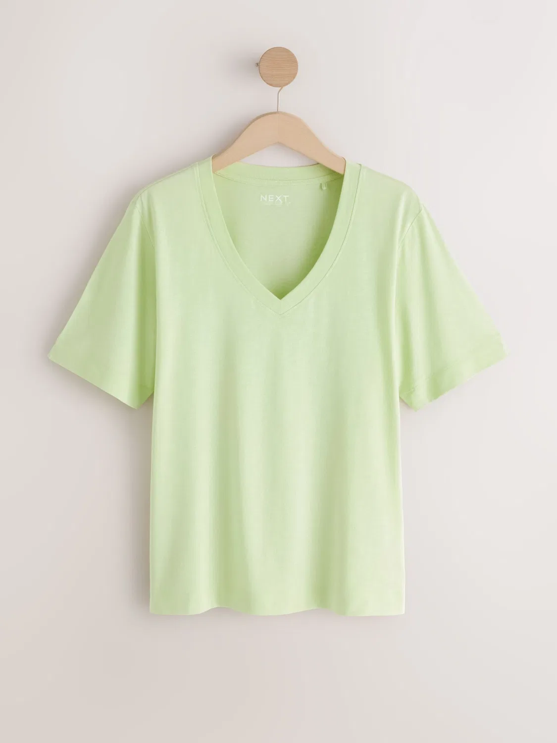 Футболка свободного кроя с V-образным вырезом, Lime Green Next — фото 3