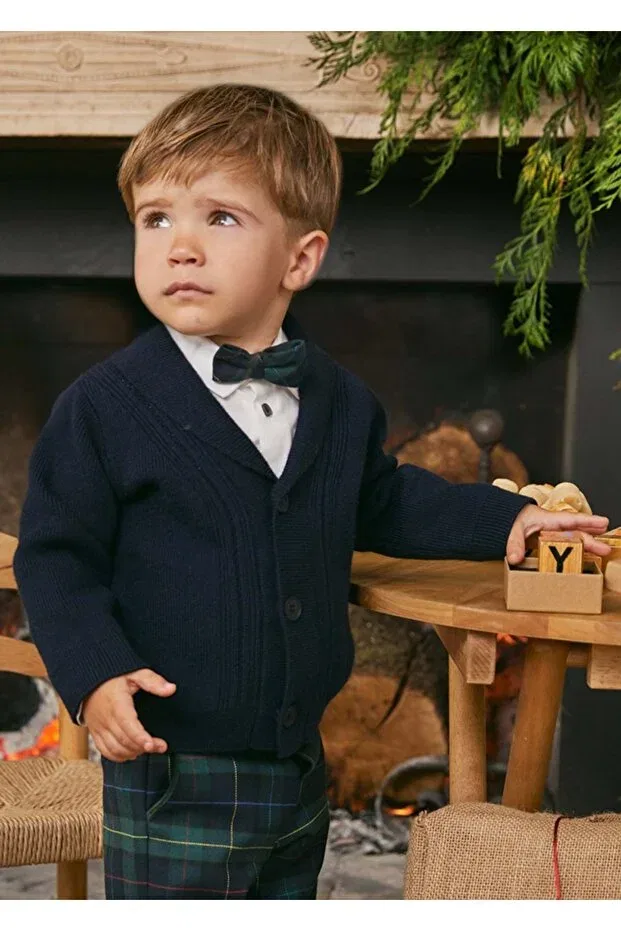 Детский кардиган для мальчиков хлопковый Abel & Lula, Navy Blue