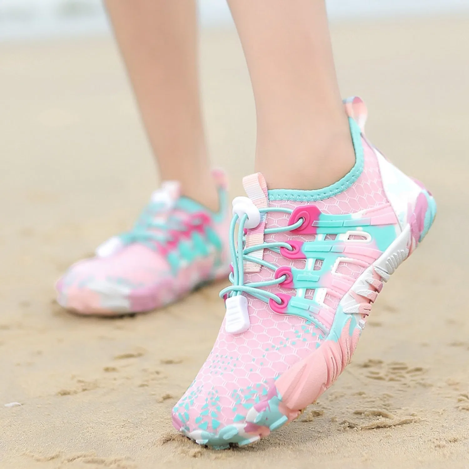 Детские кроссовки для мальчиков с принтом Barefoot Bambino, Pink — фото 3