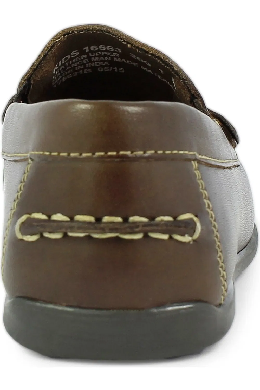 Детские туфли лоферы на плоской подошве Jasper Jr Florsheim, Brown Leather — фото 4
