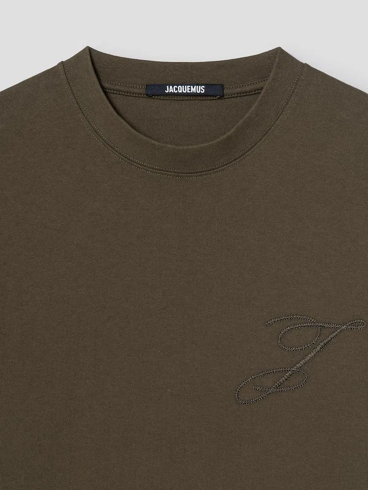 Футболка с логотипом Le Tshirt Logo JACQUEMUS, Khaki — фото 3