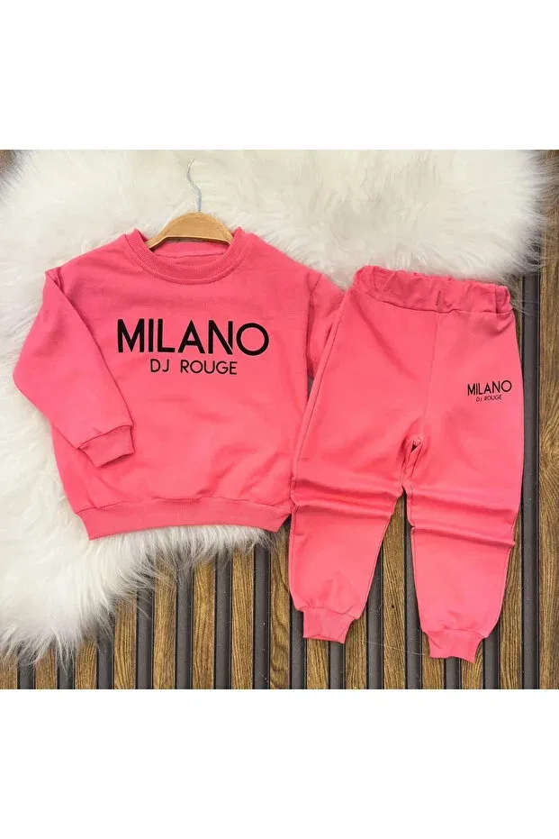 Детский спортивный комплект с принтом Sportswear Nudesse, Pink