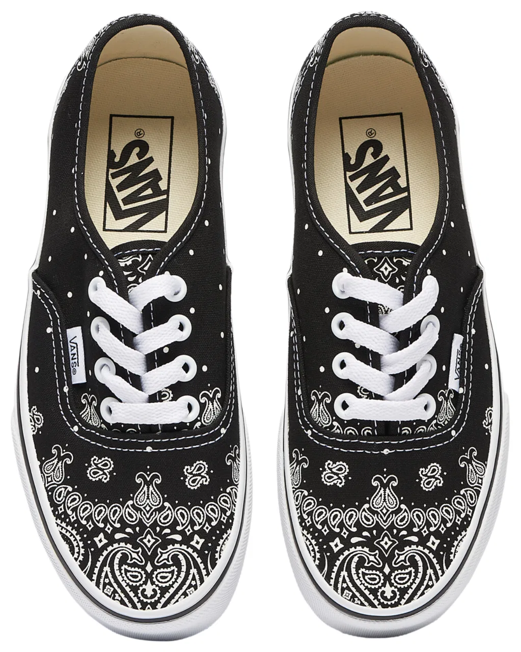 Кроссовки для мальчиков Authentic Vans, белый/черный — фото 4