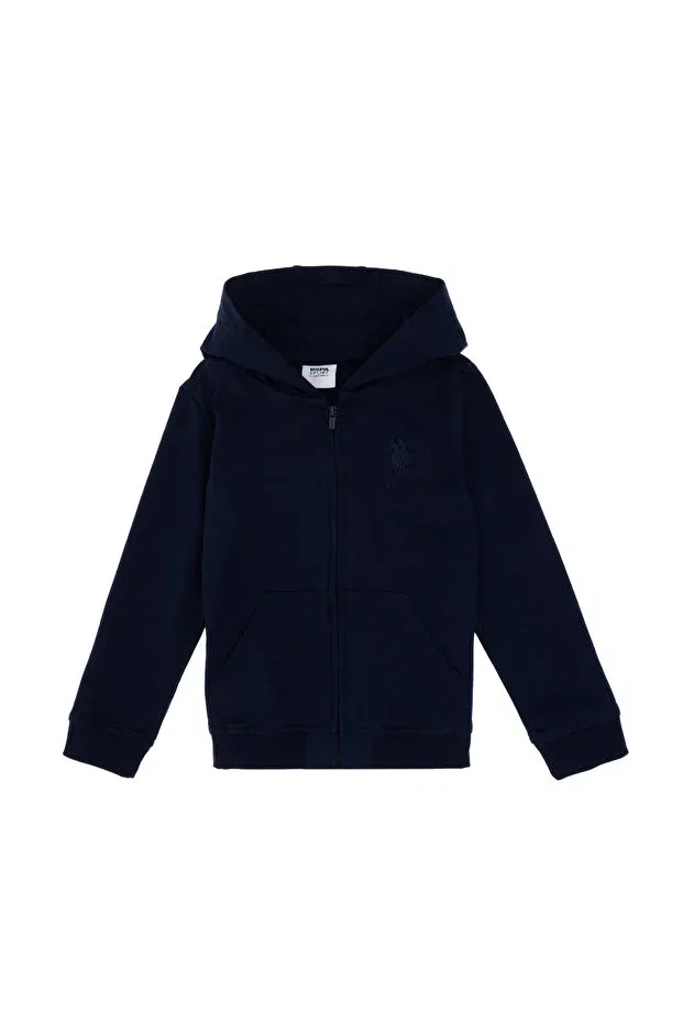 Детское для мальчиков свитшот с капюшоном Basics U.S. Polo Assn., Navy Blue