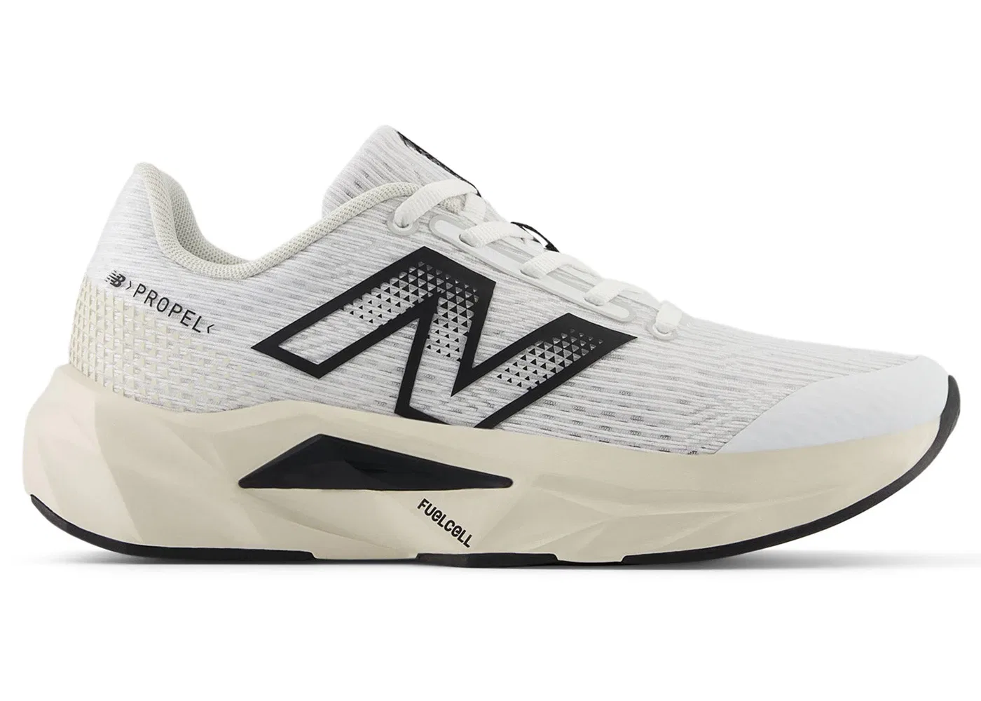Детские кроссовки для бега FuelCell Propel v5 New Balance, White/Black/Linen