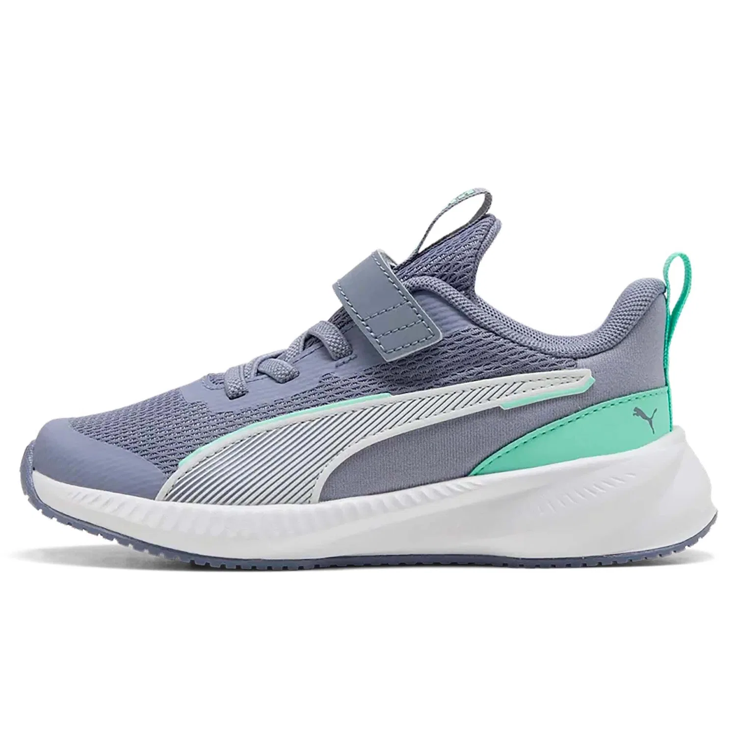 Детские кроссовки с двойной липучкой Flyer 3 Ac+ Ps Puma, Gray Sky-Mint Jelly-PUMA White