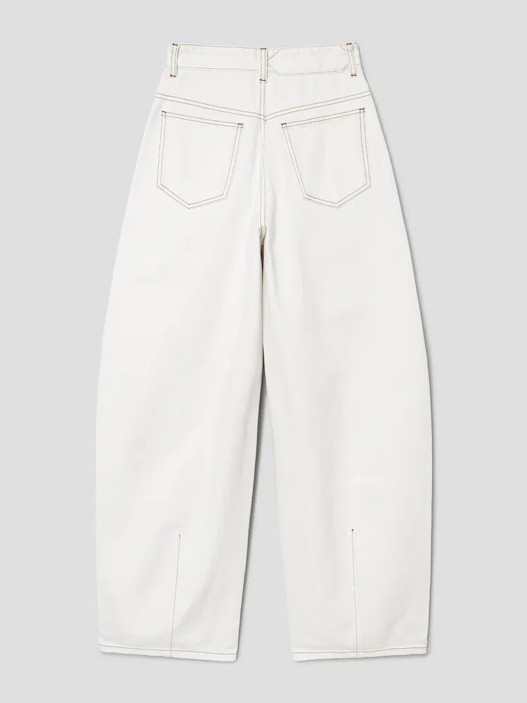 Джинсы широкие Ovalo JACQUEMUS, Ivory — фото 2
