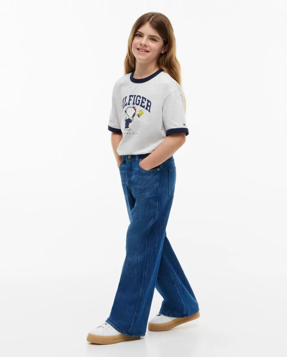 Детская футболка с коротким рукавом, Logo Snoopy, Tommy Hilfiger, серый — фото 3