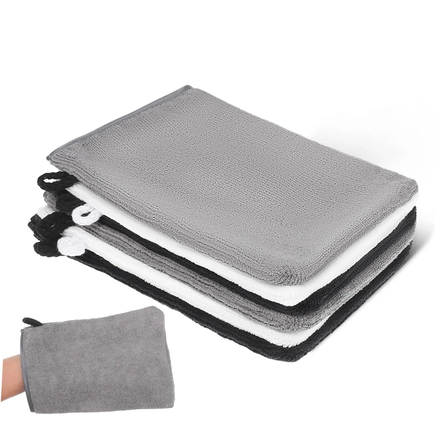 Мочалки для душа Zerodeko, 6 штук, из микрофибры, 21x15 см