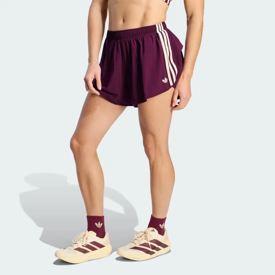 Спортивные брюки ADIDAS PERFORMANCE свободного кроя, бордового цвета — фото 2