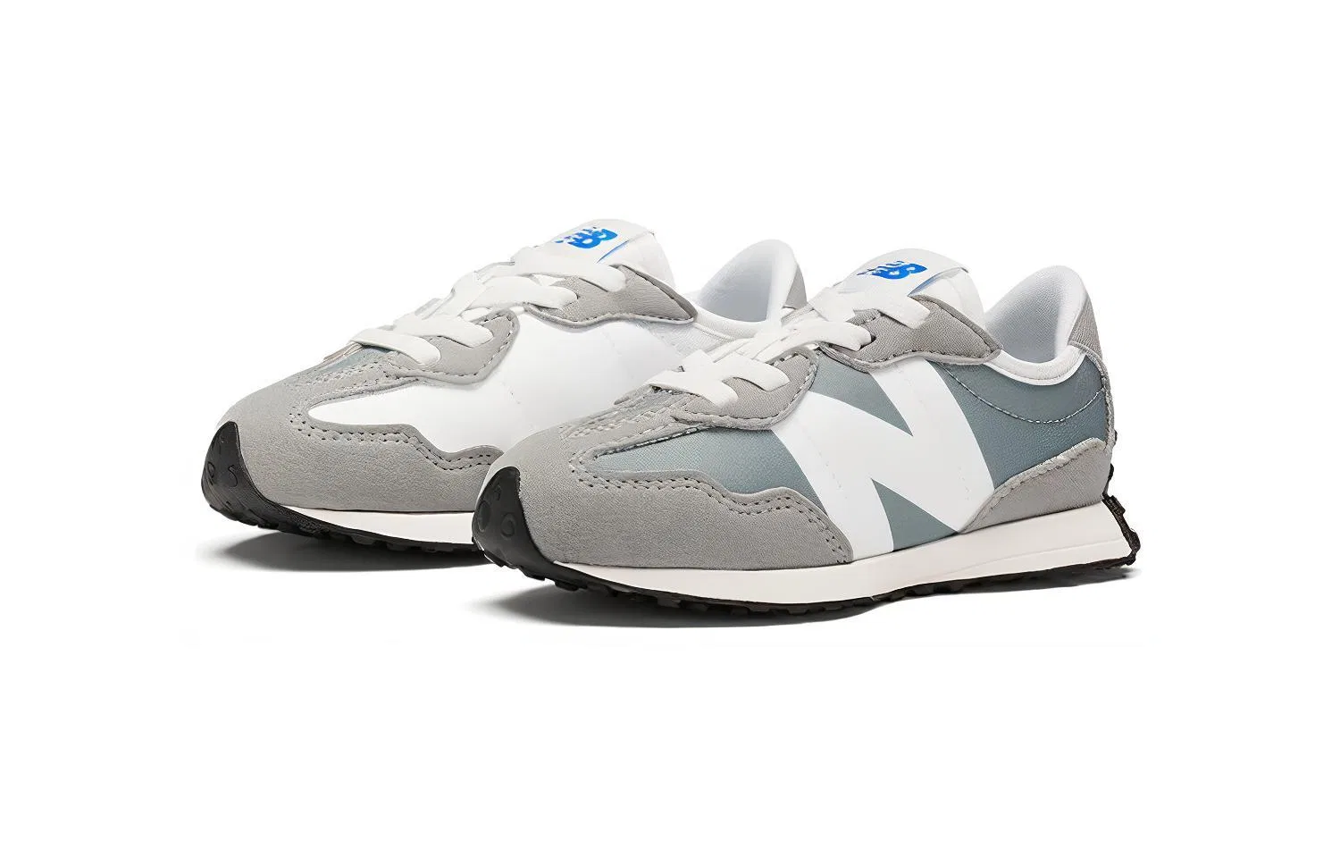 Детские кроссовки с защитой от истирания New Balance 327, Wide, Gray Green — фото 3