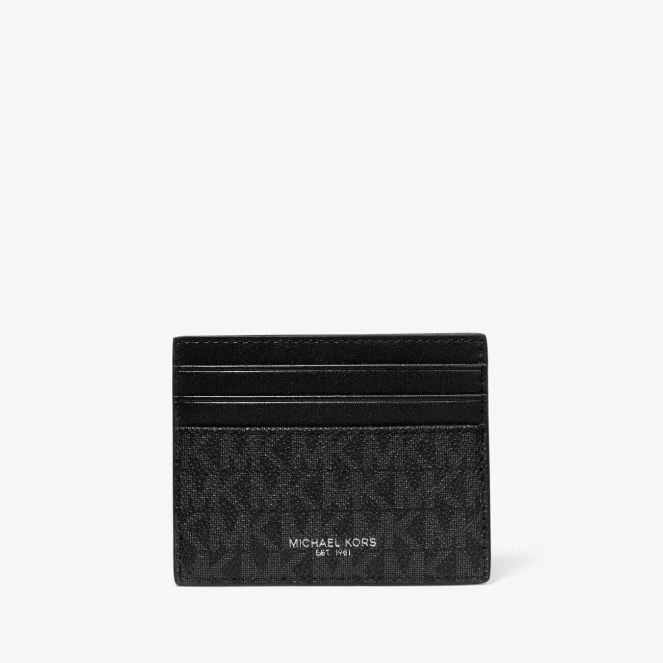 

Картхолдер Michael Kors Greyson Logo Tall, черный