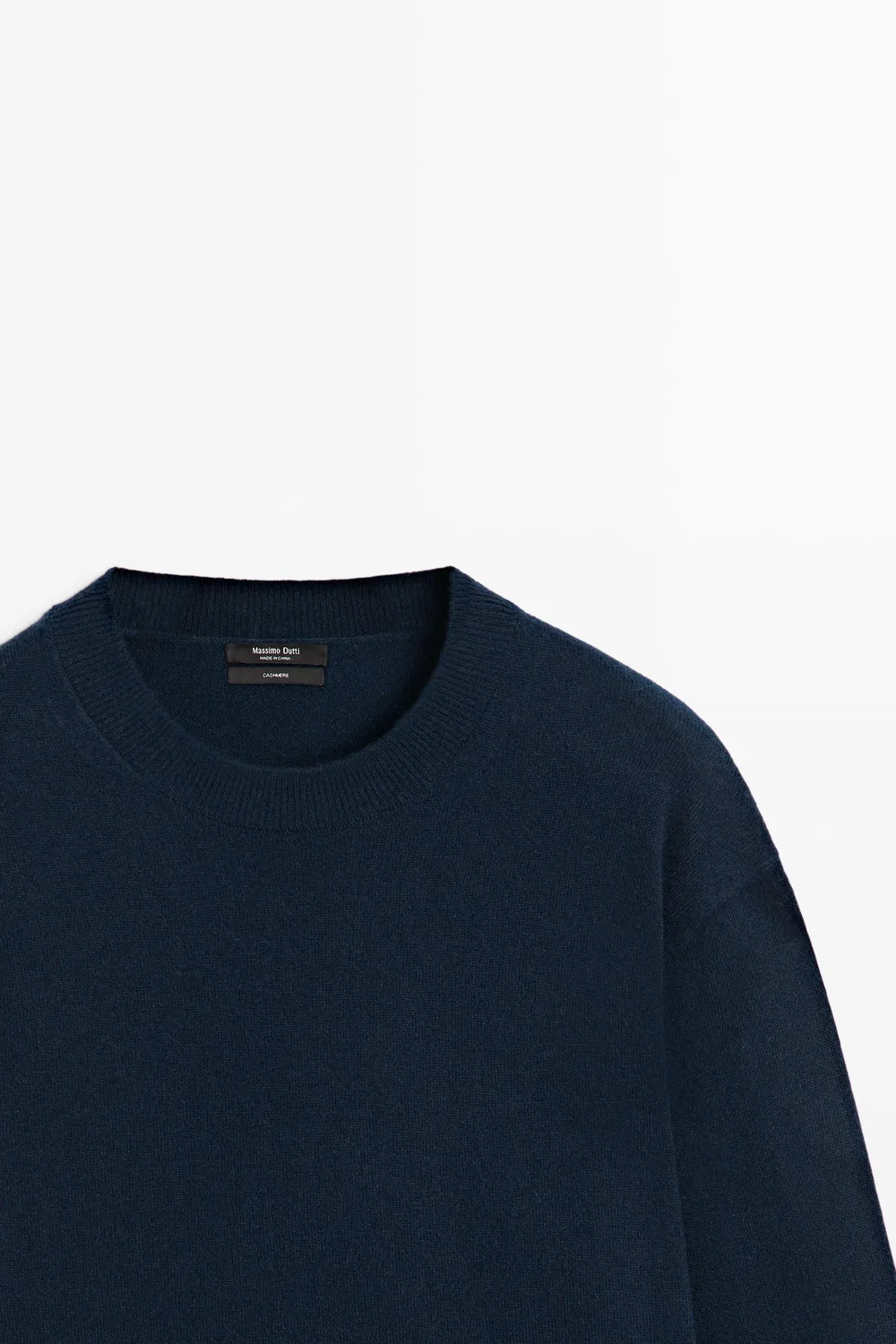 Свитер Massimo Dutti 100% Cashmere Long Sleeve, темно-синий — фото 4