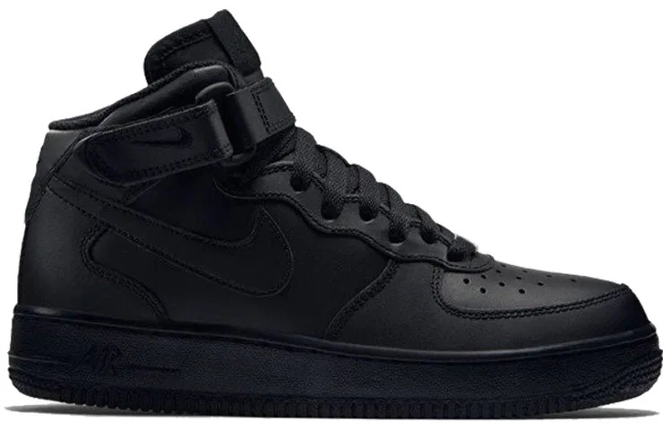 Детские кроссовки для скейтбординга с высокой посадкой Air Force 1 Mid Nike, Black — фото 3