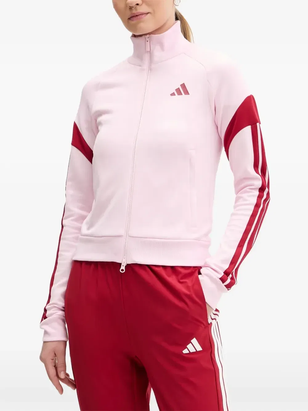 Свитер House Of Tiro Nations Pack на молнии Adidas, розовый
