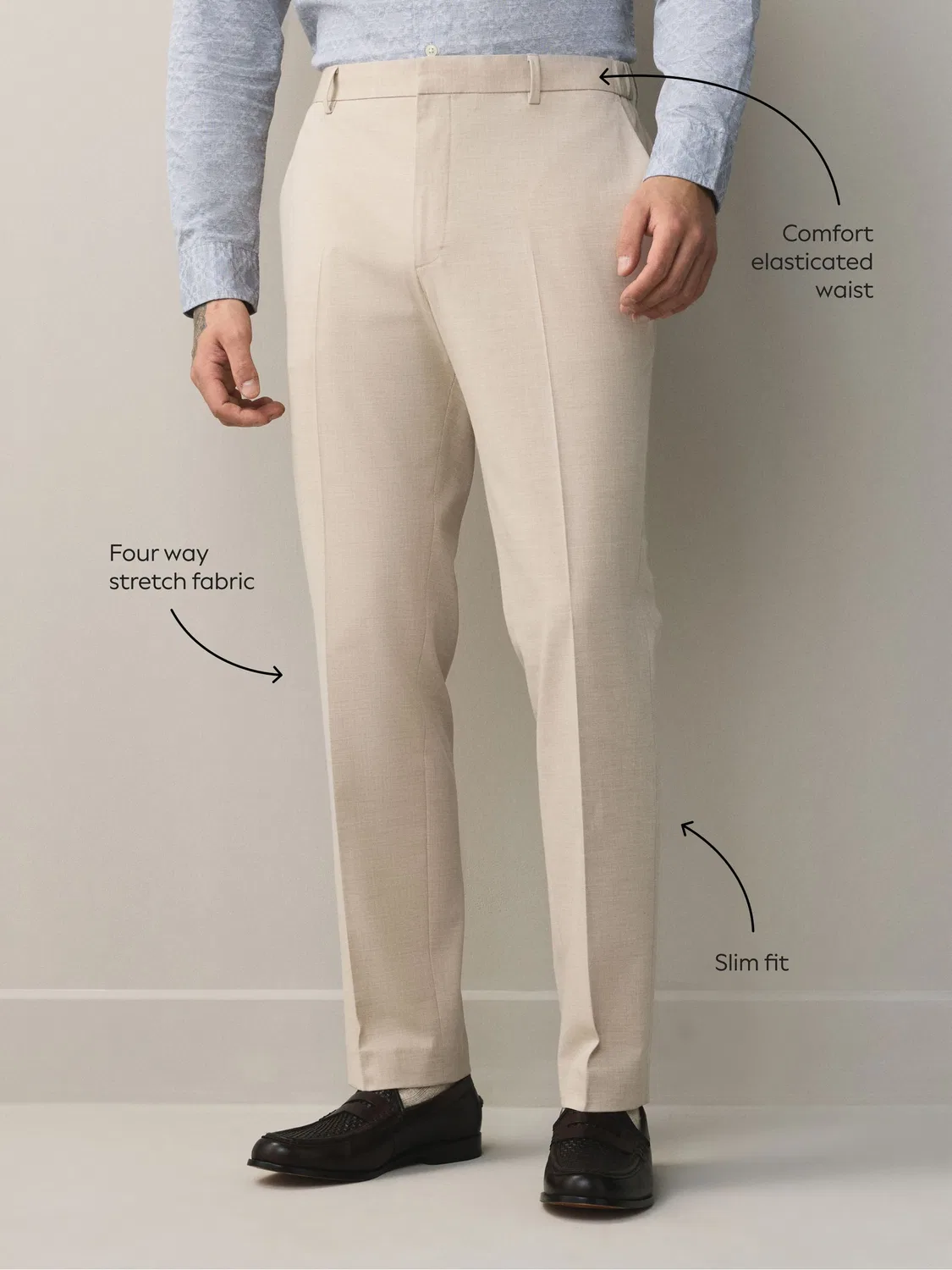 Брюки Slim Fit Motionflex Next, Neutral — фото 4
