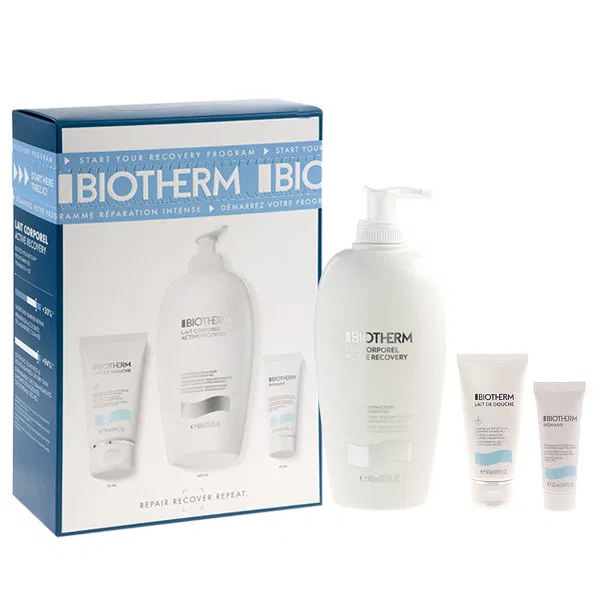 Набор косметики Biotherm, Lait Corporel Active Recovery Body Lotion 400 Ml + Lait De Douche Cleansing Shower Milk 50 Ml + Biomains Hand & Nail Treatment 20 Ml