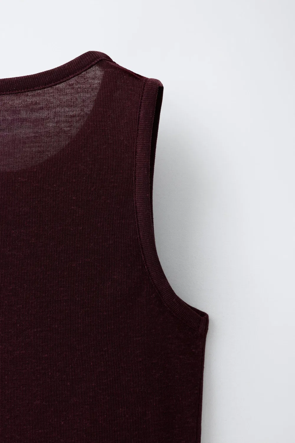Футболка из смеси льна ZARA, Brown — фото 4