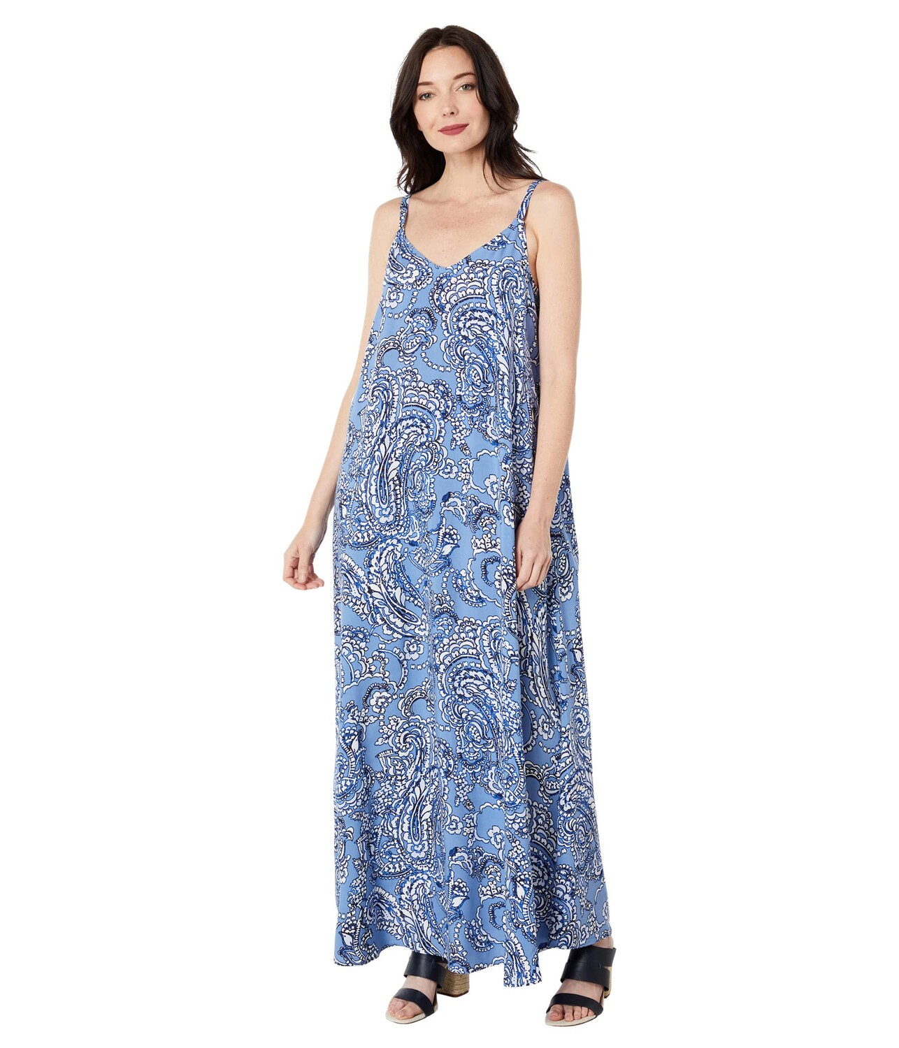 

Платье Vince Camuto, Sleeveless Embellished Paisley Maxi Dress