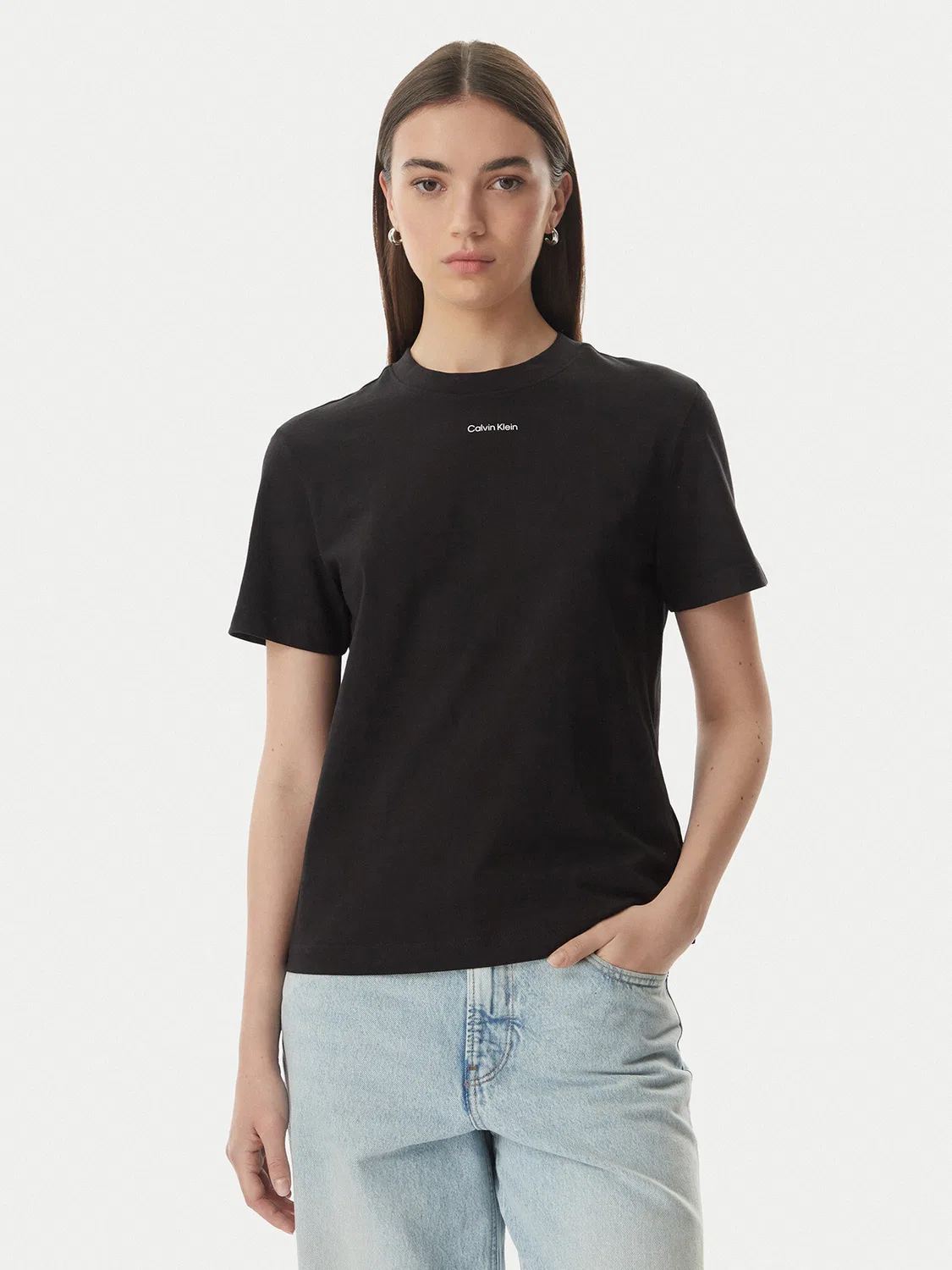Женская футболка стандартного кроя Classic Calvin Klein, черный