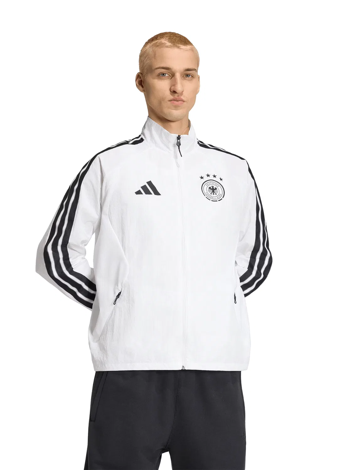 Спортивная куртка Adidas Performance белого цвета — фото 2