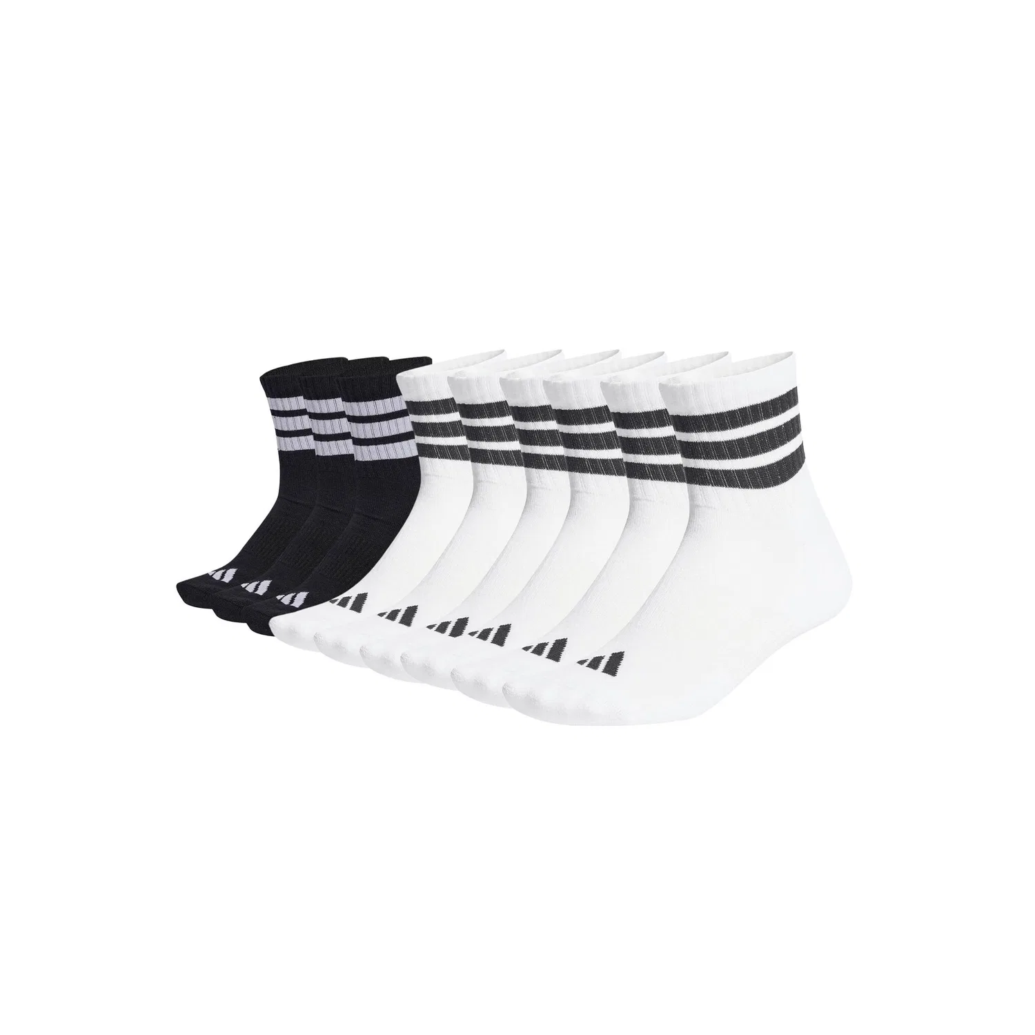 Мужские короткие носки с тремя полосками Adidas Originals, White/Schwarz