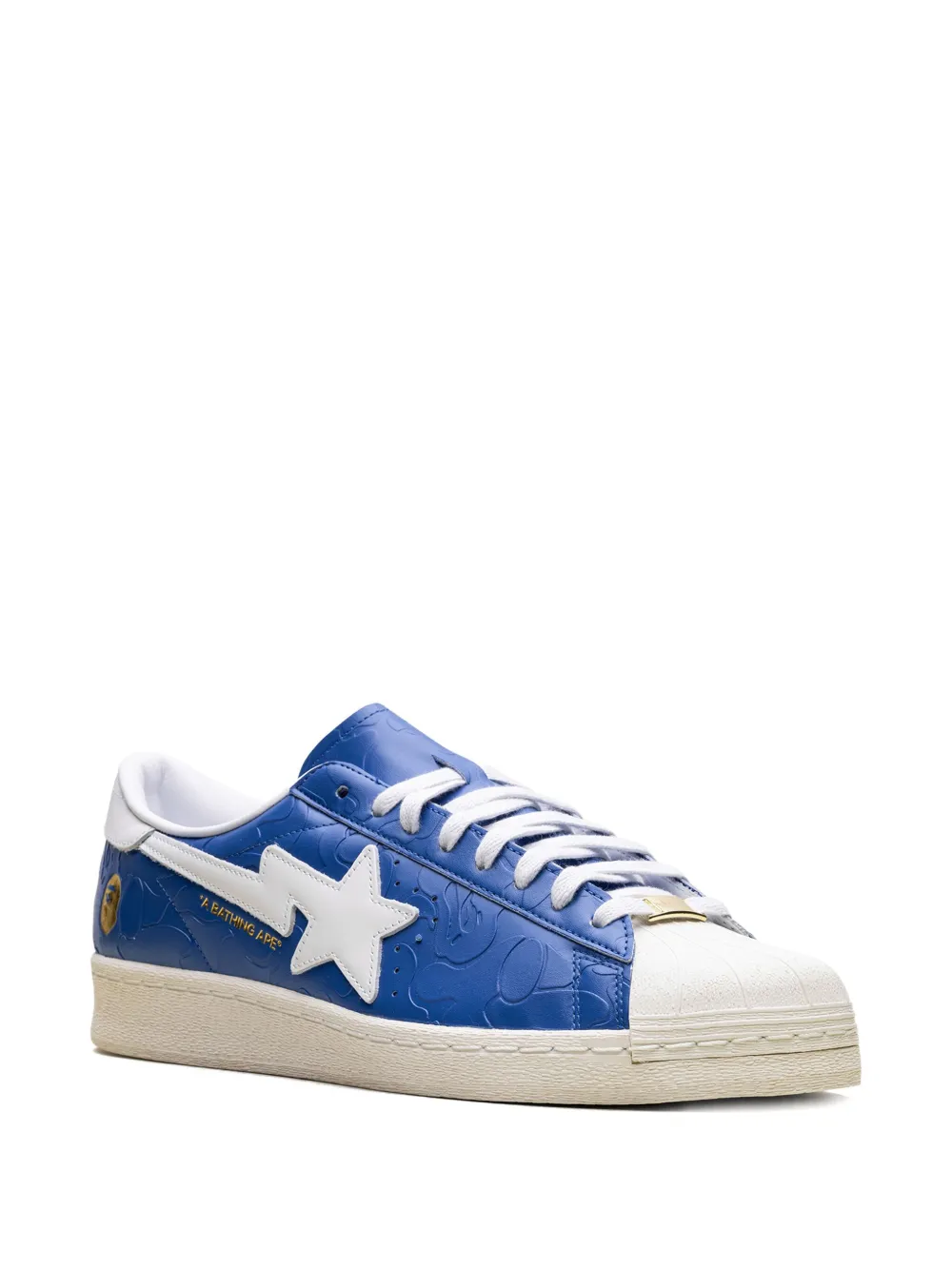 Кроссовки Superstar Vintage Blue White из коллаборации с A Bathing Ape Adidas, синий — фото 2