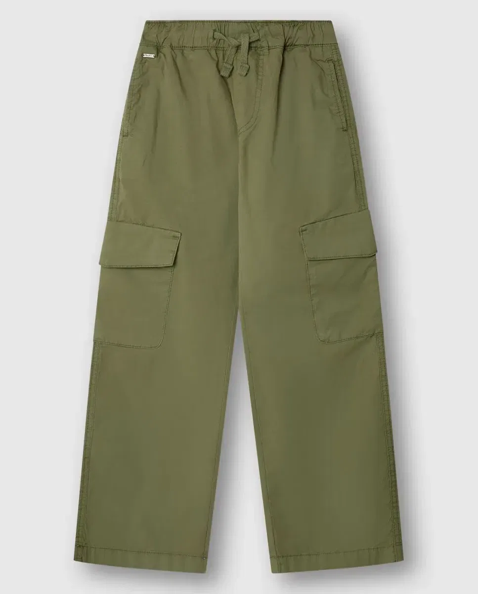 Детские штаны карго для мальчиков с принтом Bale Pepe Jeans, Verde Militar