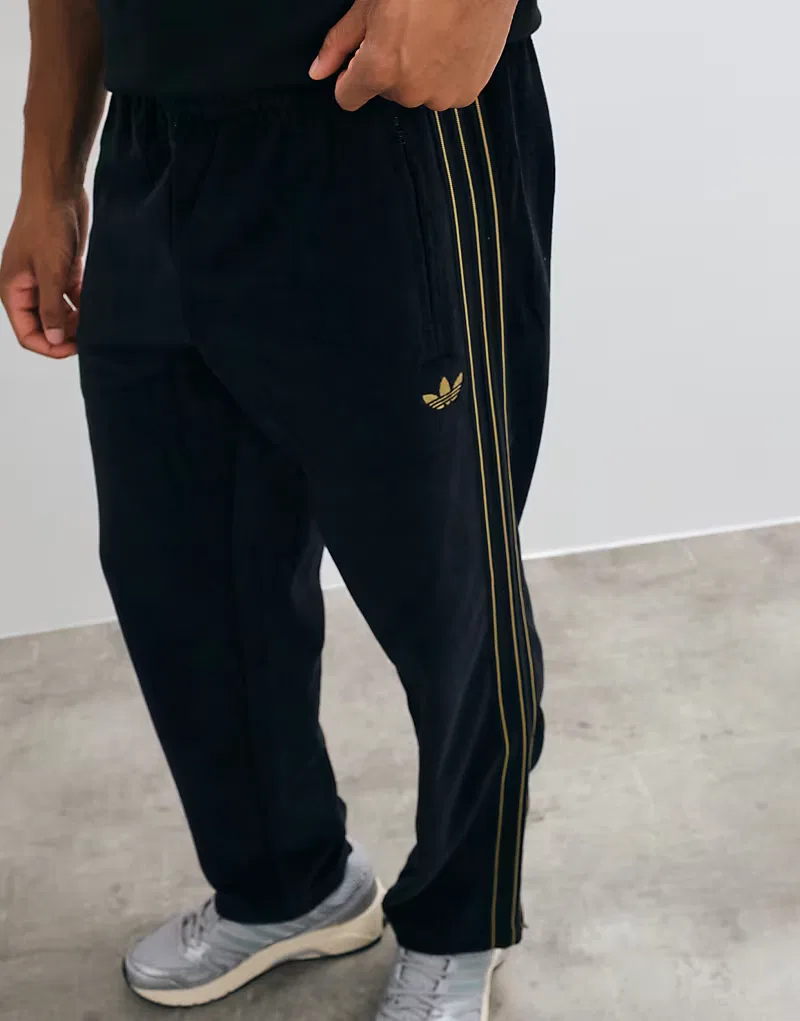 Спортивные брюки Adidas Originals Firebird из велюра, черный — фото 4