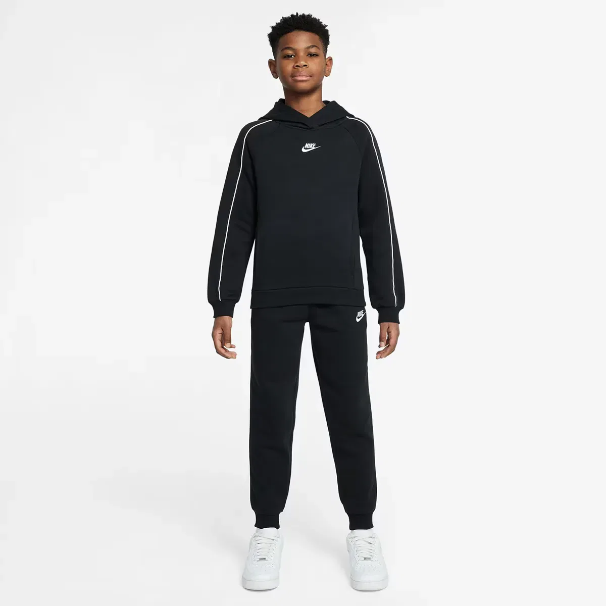 Детский спортивный костюм с капюшоном Nike Sportswear Club Fleece Big Kids' Hooded Tracksuit, Negro