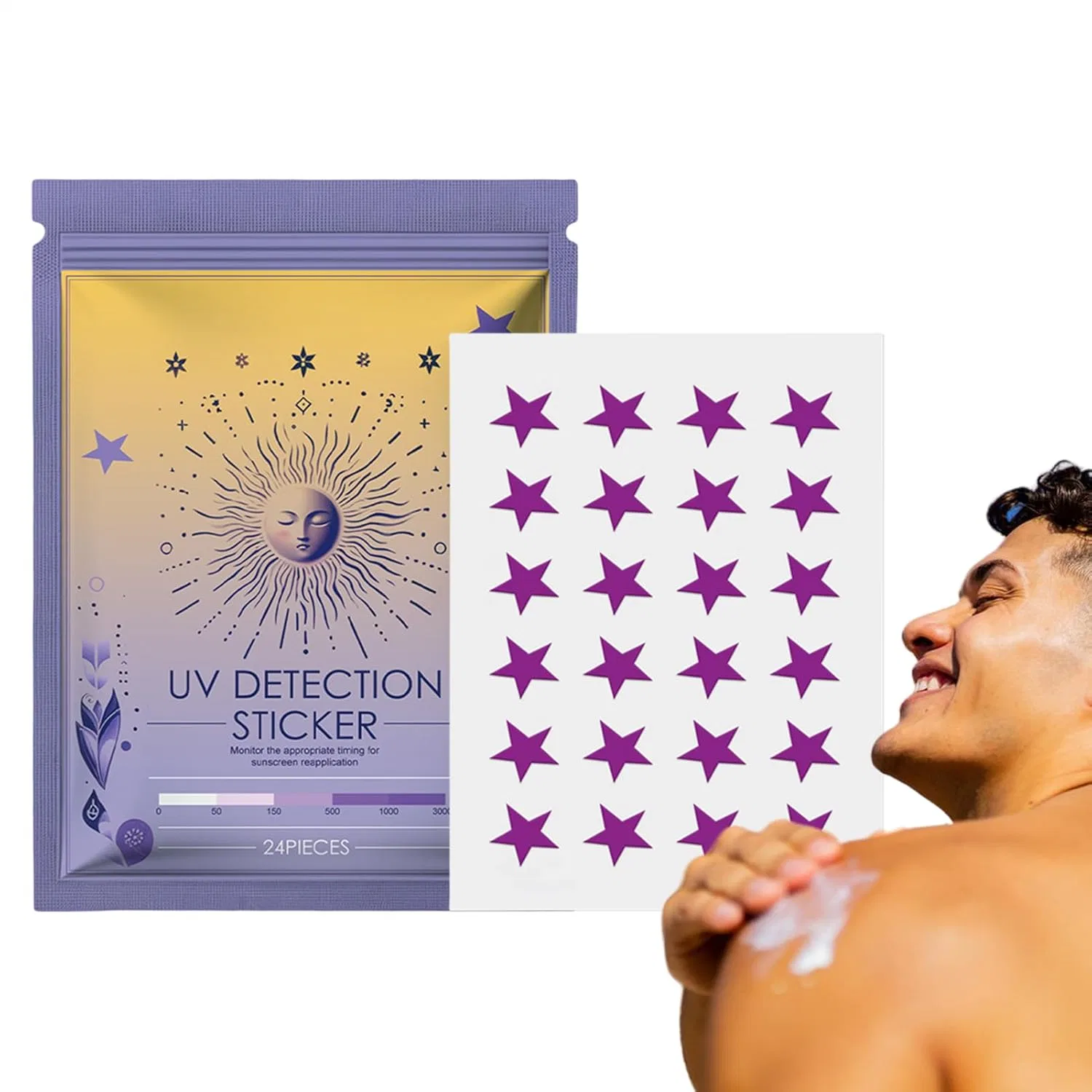 UV Detection Stickers, 24 шт, Dmuzsoih