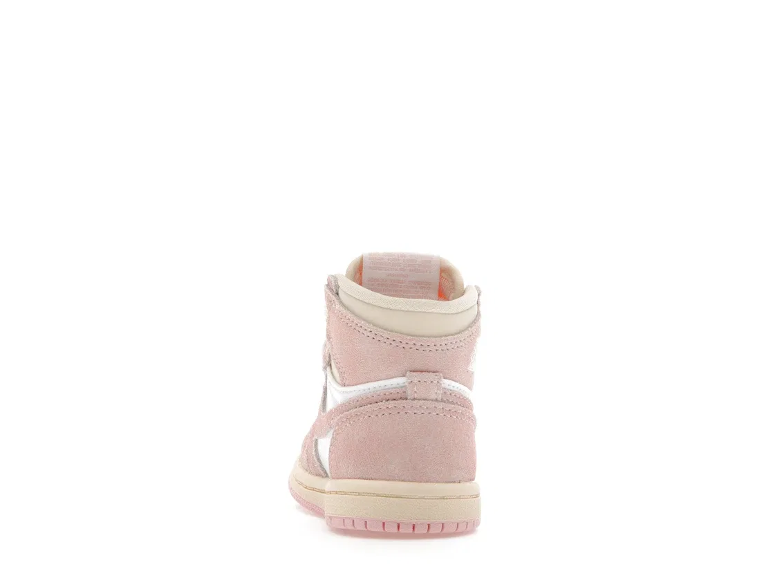 Детские кроссовки с высоким верхом Jordan 1 Retro High OG, Atmosphere/White/Muslin/Sail — фото 4