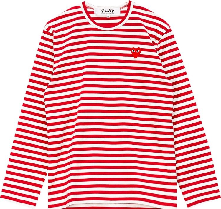 

Футболка Comme des Garçons PLAY Striped T-Shirt 'Red/White', красный