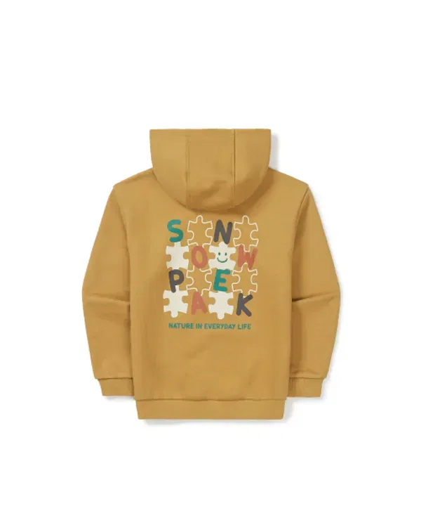 Худи детское с графическим принтом, s24fkfhd80 Snowpeak Apparel Kids, горчичный — фото 3