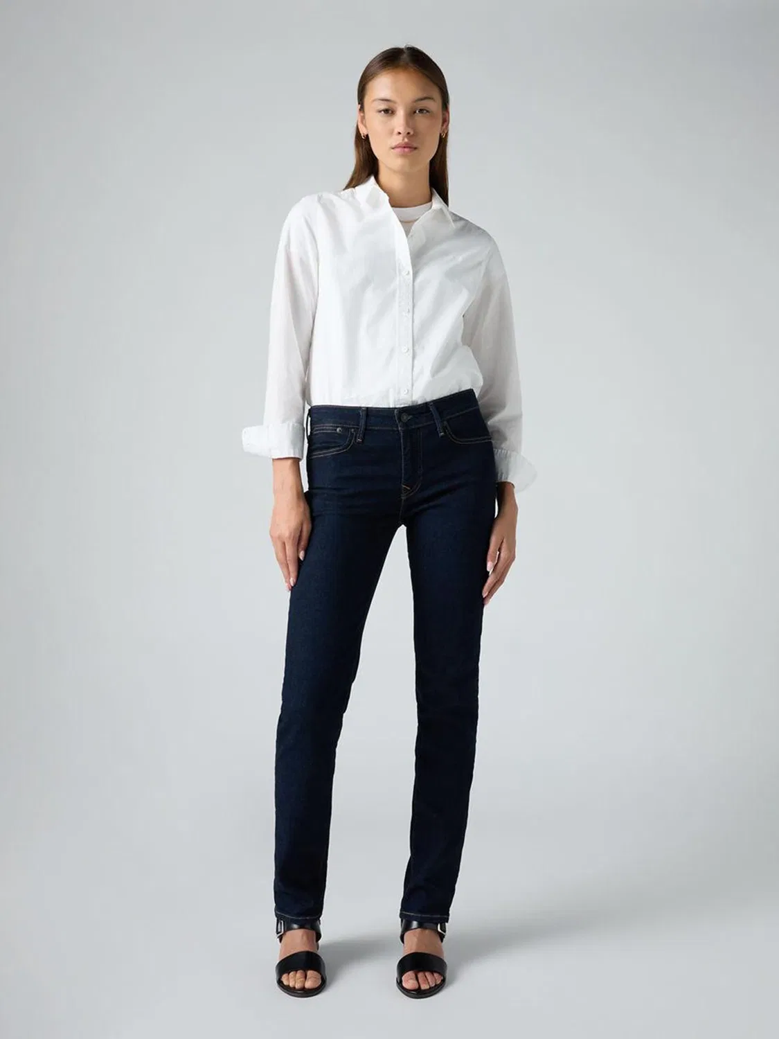 Джинсы slim fit с прорезными карманами Levi's, синие — фото 3