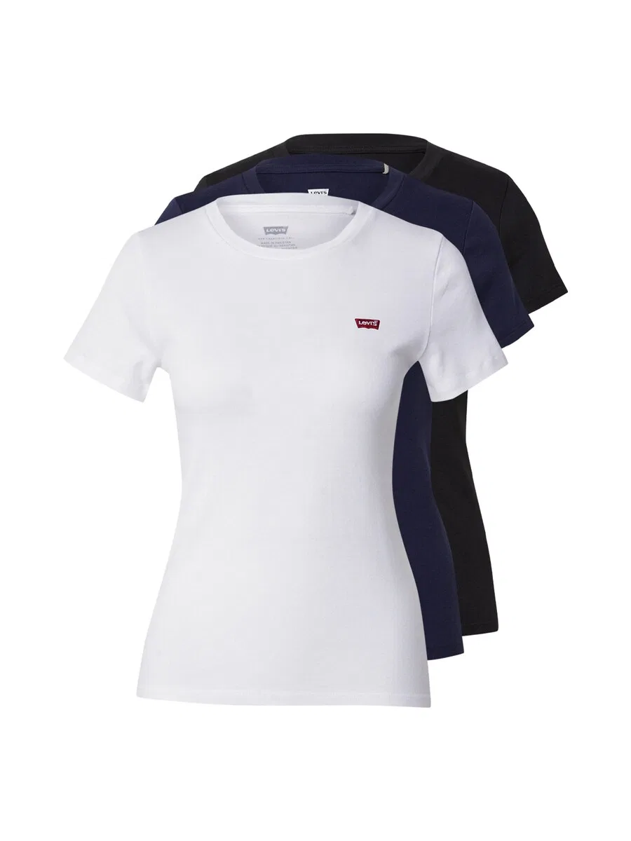 Набор из 3 футболок LEVI'S «Essential Tee» в синем, черном и белом цветах