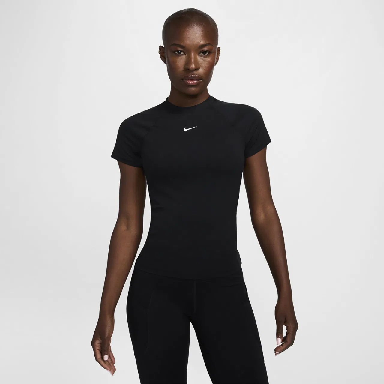 Женская футболка с технологией Dri-FIT Pro DF SS Baselayer Nike, черный/белый