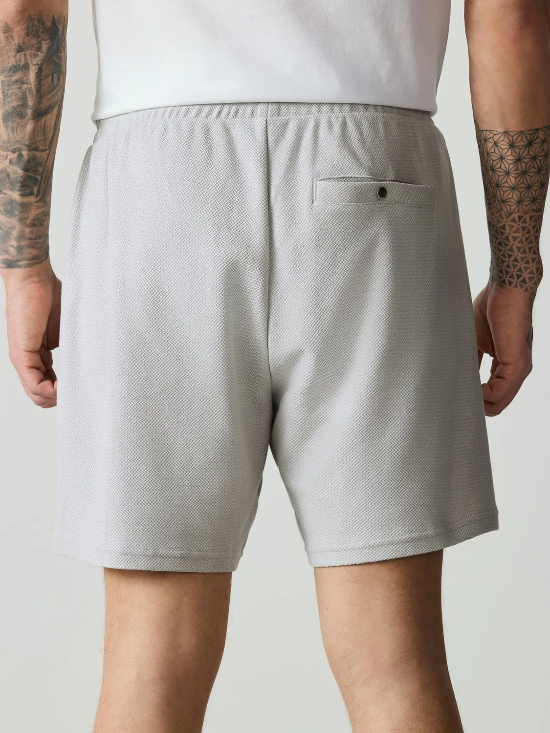 Шорты Grey Textured Pintuck Jersey Next, серый — фото 3