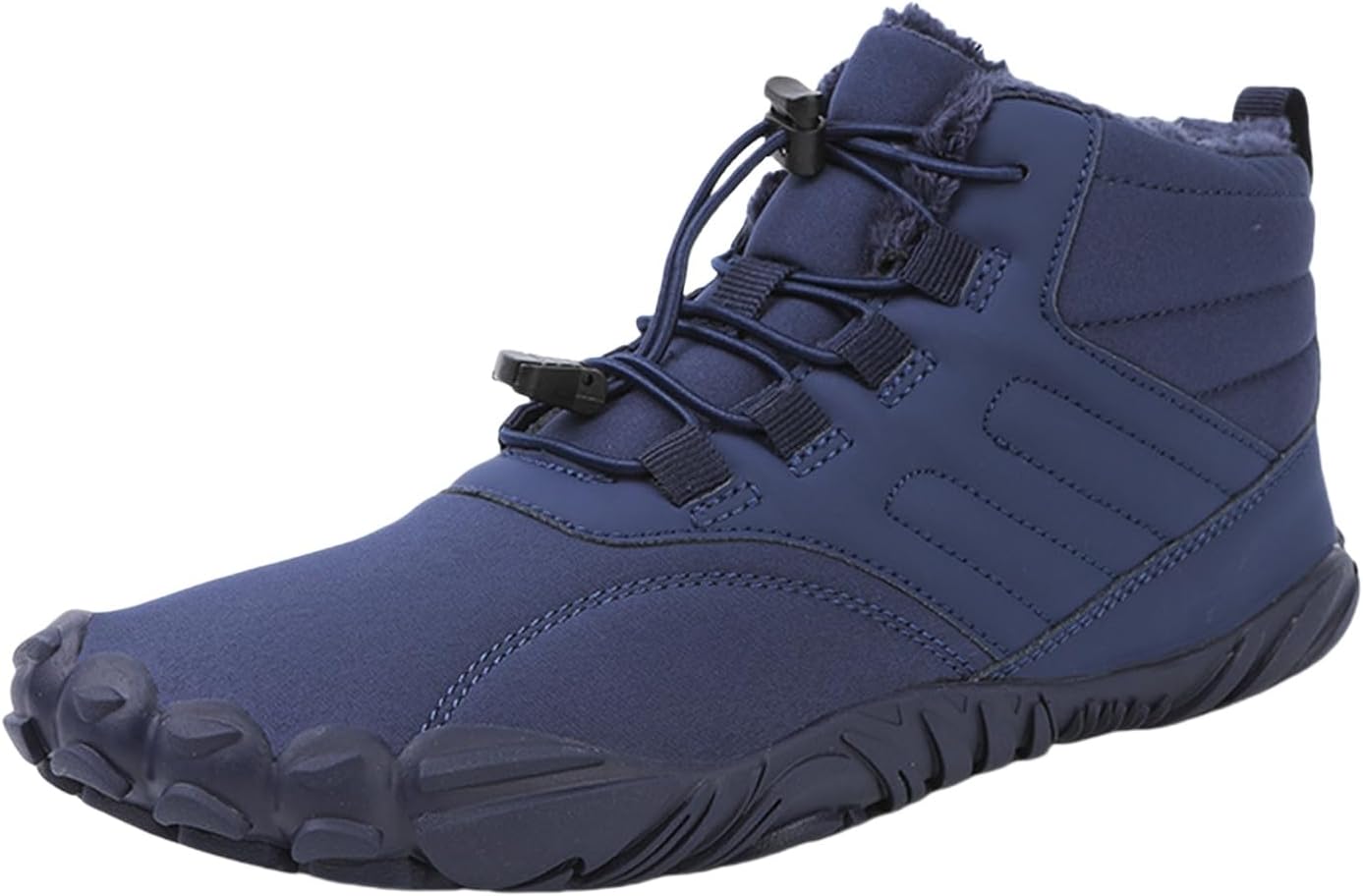 

Зимняя обувь для походов, босоножки, утепленные мехом, водонепроницаемые и противоскользящие походные хлопковые ботинки, унисекс, зимние снежные ботинки Generic, темно-синий