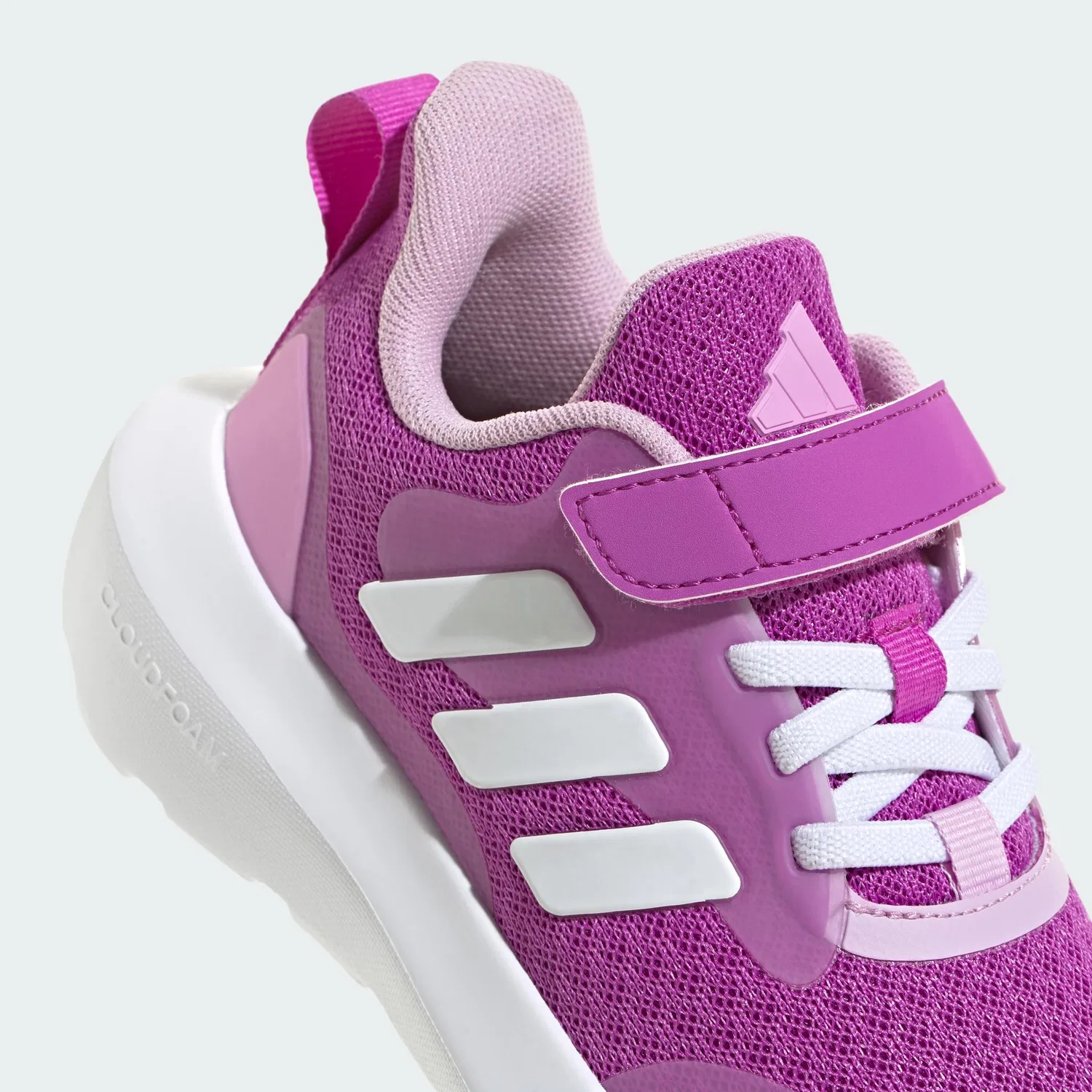 Детские кроссовки для мальчиков с шнурками Fortarun 3.0 Adidas, Purple Burst Cloud White Bliss Lilac — фото 4