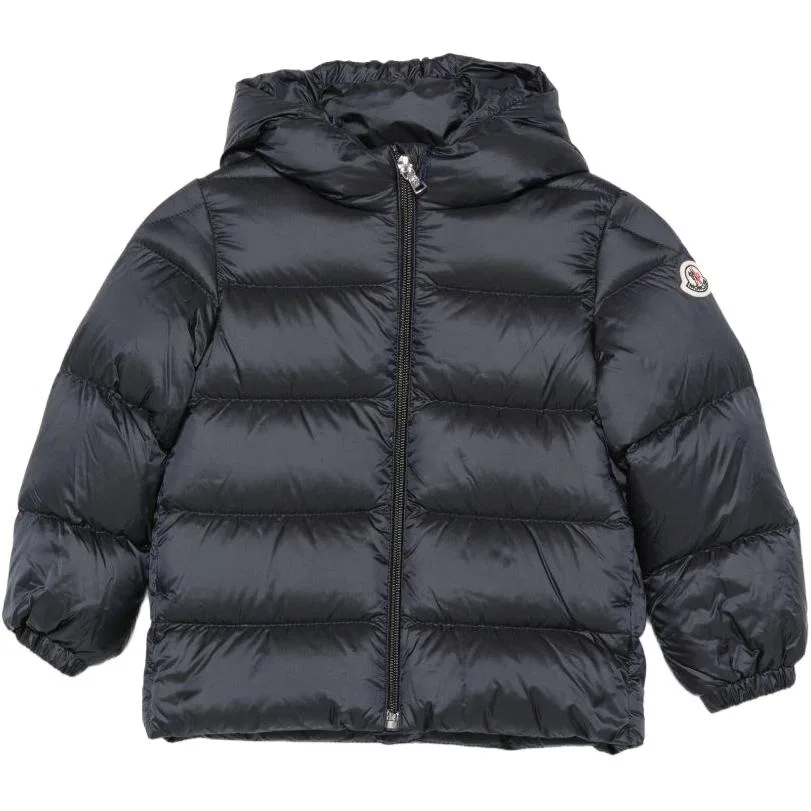 Детский пуховик с капюшоном, Marine Blue, Moncler