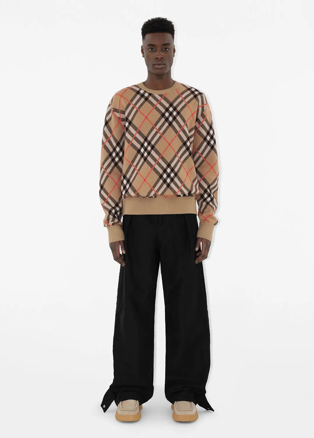 Свитер Burberry Check Bej, бежевый — фото 3
