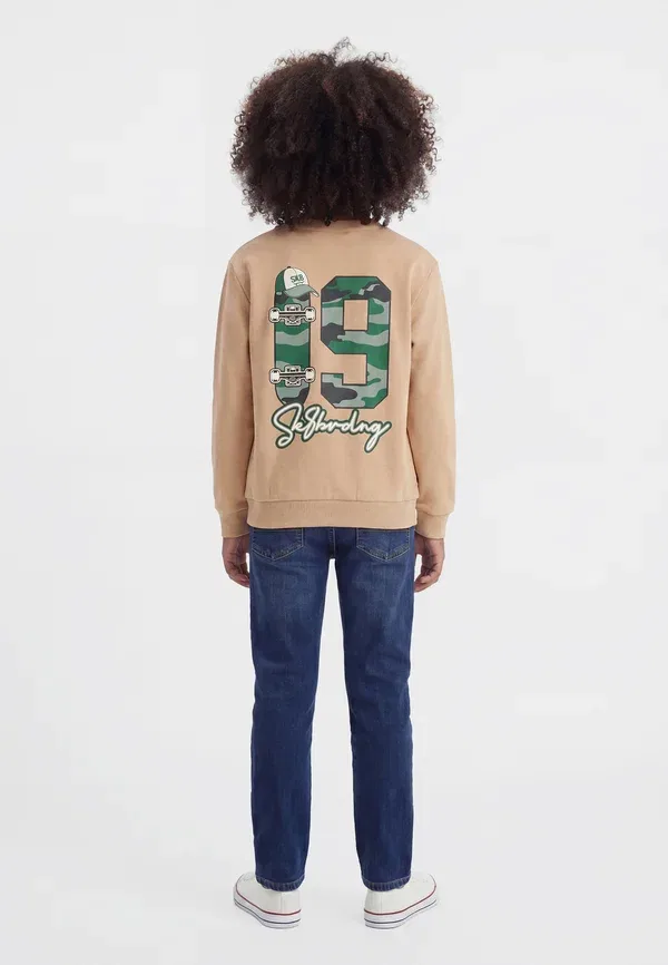 Худи с принтом Nkmvasha ls nreg sweat unb - sweatshirt Name It, Sesame — фото 2