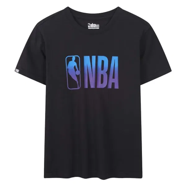 Футболка с градиентным логотипом Nba Kids, черный — фото 2