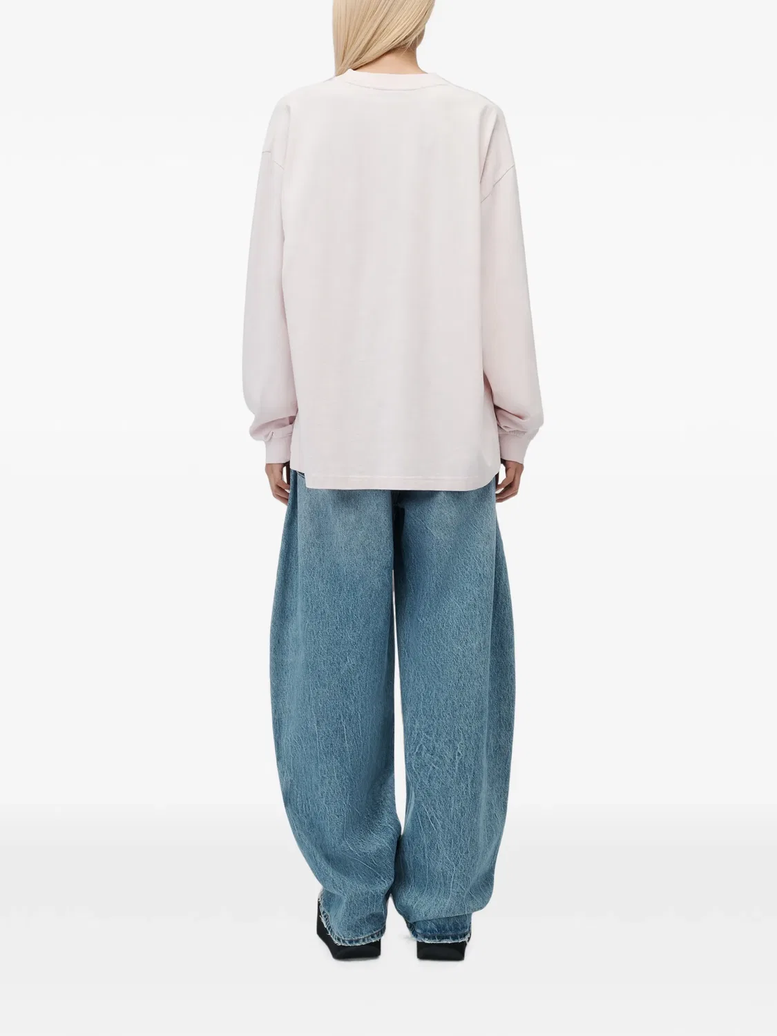 Футболка с длинными рукавами и логотипом Alexander Wang, розовый — фото 3