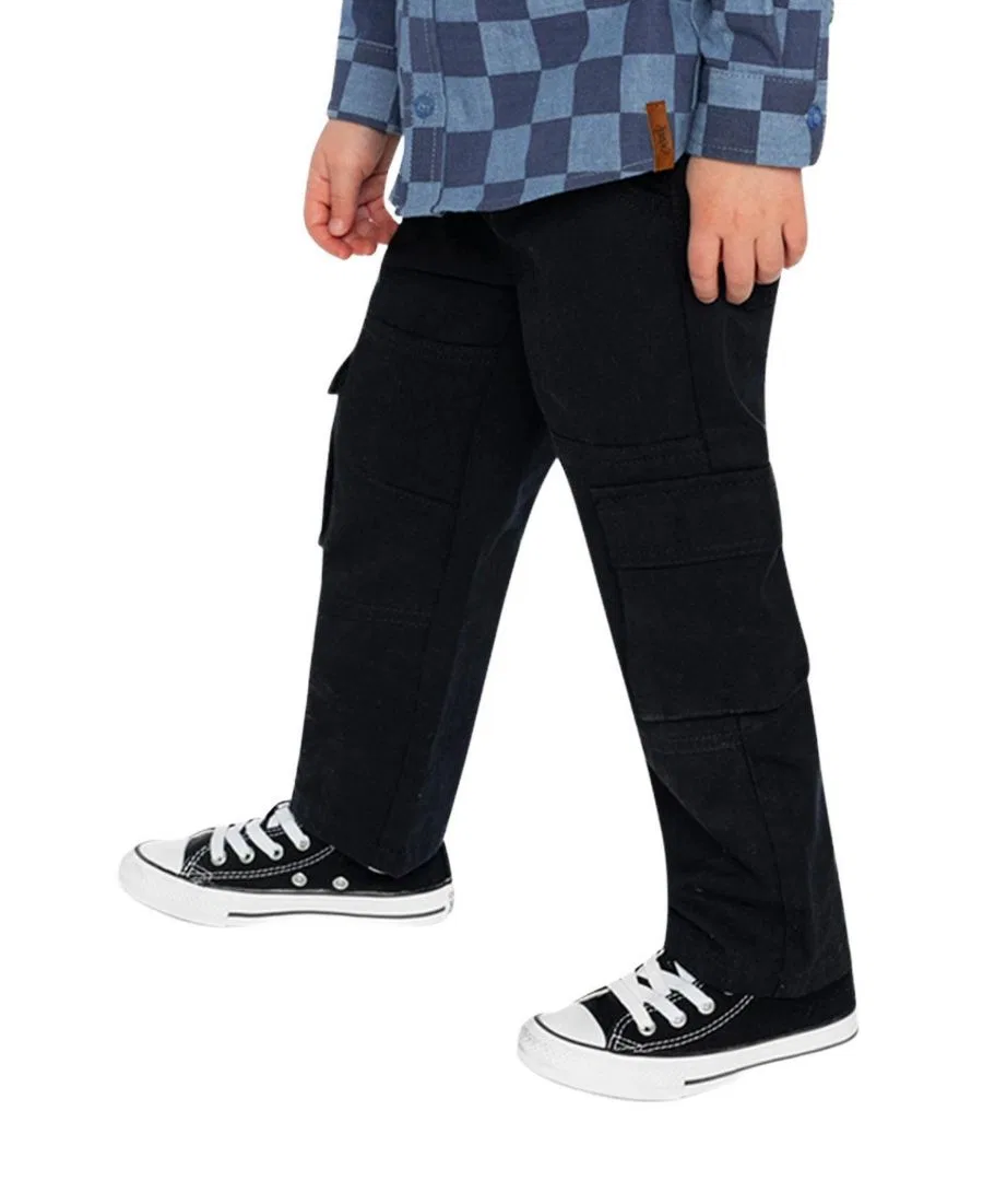 Брюки из твила с карго-карманами, коллекция Boys Must-Haves Deux par Deux, Dark Blue — фото 3