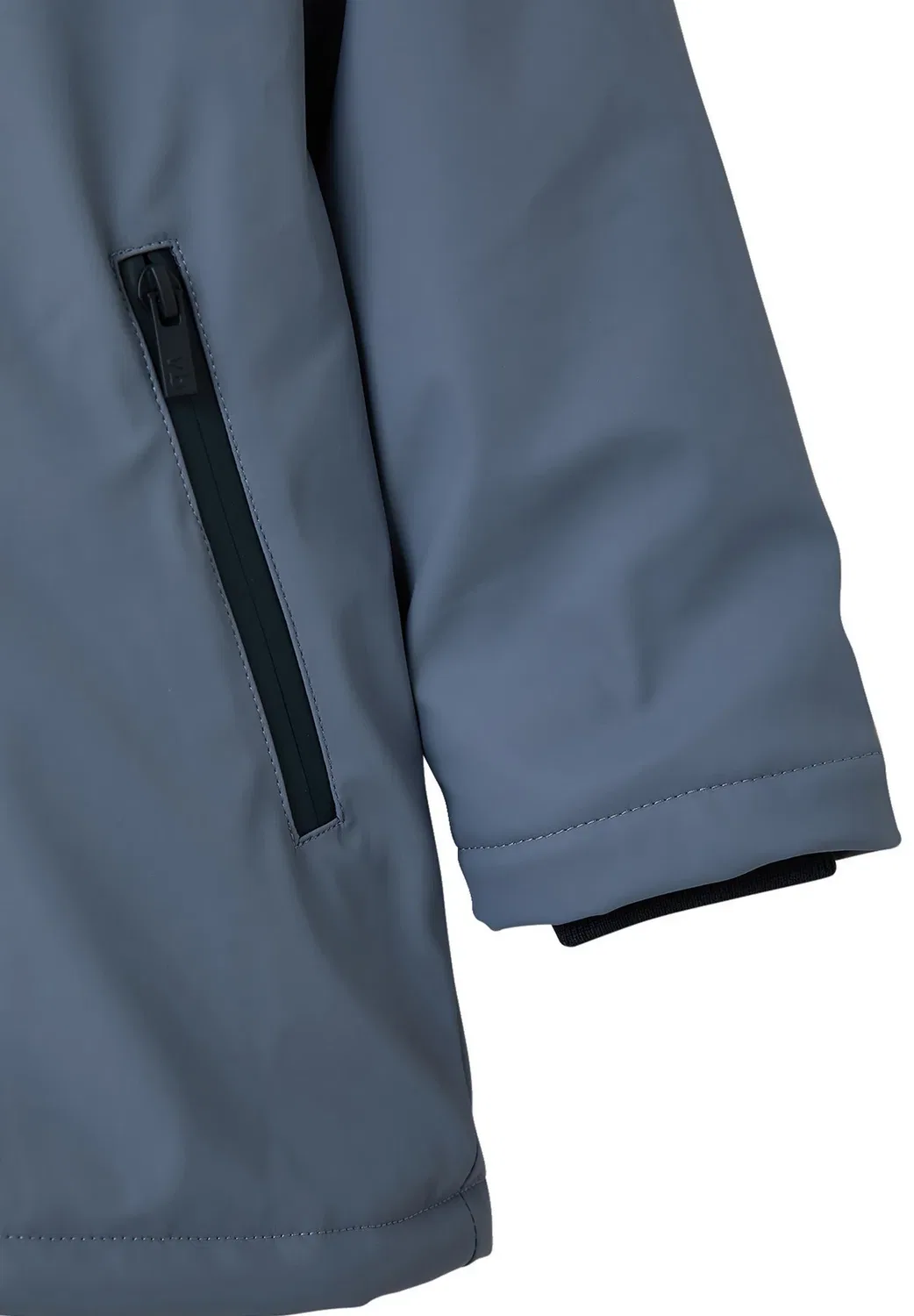 Jungen regenjacke mit kapuze & teddyfleece-futter - парка Vertbaudet, Graublau — фото 4