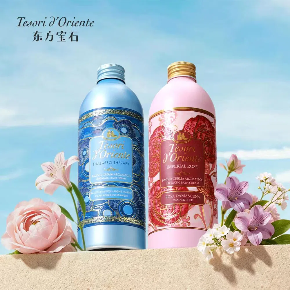 Гель для душа Tesori D'Oriente, Ocean Bath & Rose Bath, 500ml+500ml — фото 2