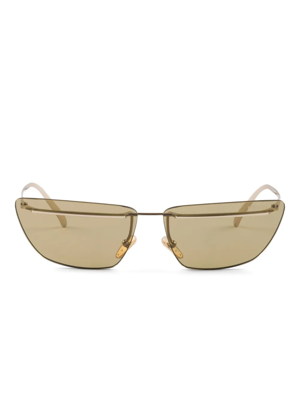 

Солнцезащитные очки «кошачий глаз» в металлической оправе Prada Eyewear, золотой